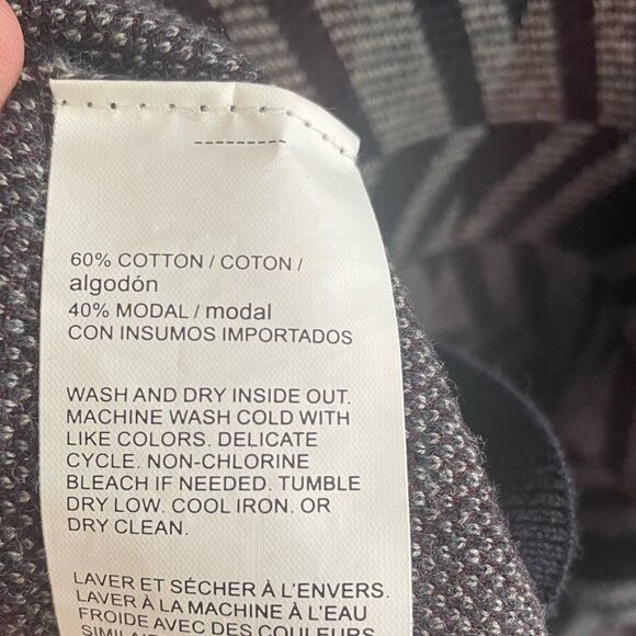 Perry Ellis Gray Geometric Pullover Modal Sweater Big Mens XLT Hipster Grandpa - Picture 4 of 7